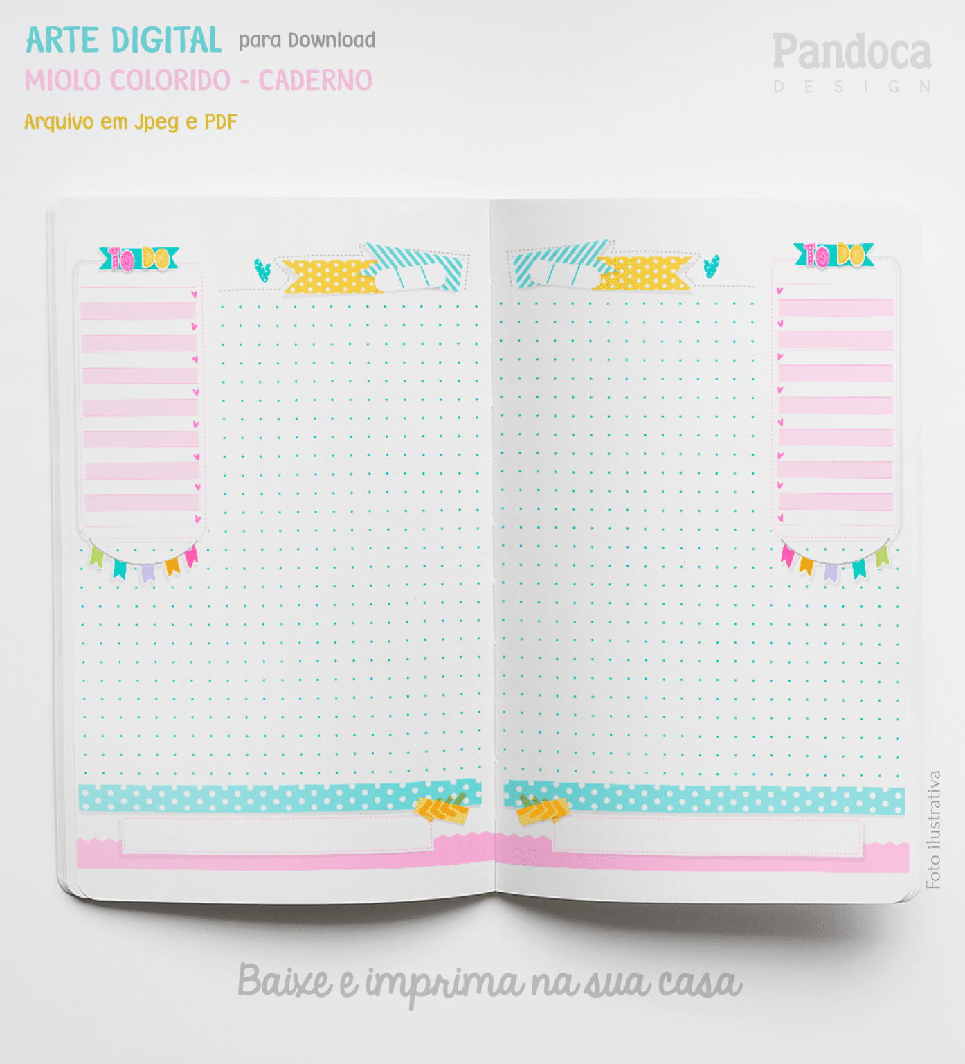 Kit Digital Miolo Bujo Pandoca ♡ Design 6840