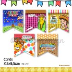 Tags e cards digitais com frases e ilustracoes para lembrancinhas de Festa Junina