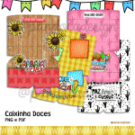 Modelos de caixinhas digitais para doces com tema de Festa Junina em PDF e PNG