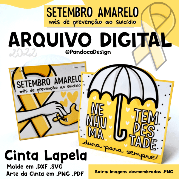 Arquivo Digital – Cinta Lapela Setembro Amarelo 2022 – Pandoca ♡ Design