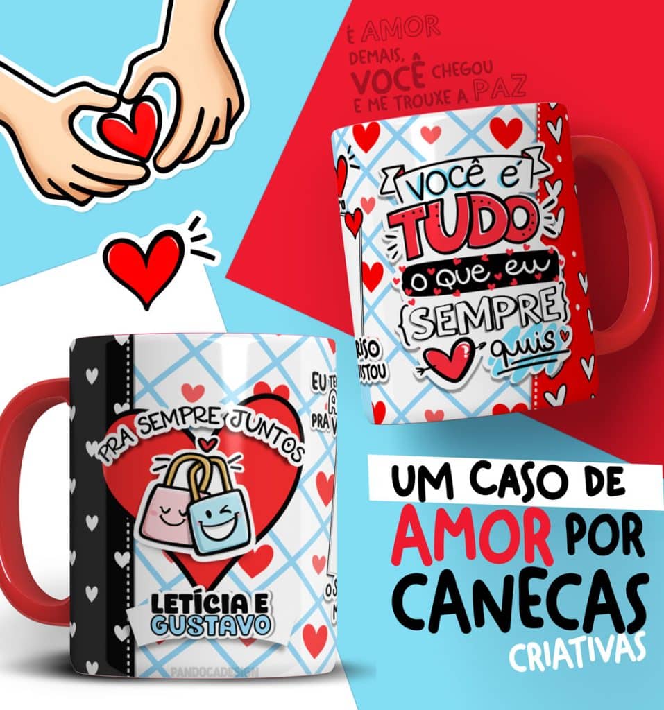 Pack Avulso – Artes Apenas De Canecas Namorados 2023 – Pandoca ♡ Design