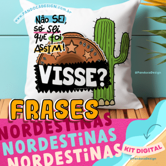 Ilustração com frase típica nordestina “Se avexe não” pronta para estampar produtos