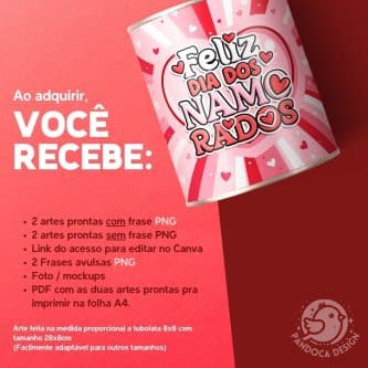 Arquivos para personalizar tubolata 8x8 com foto no Canva