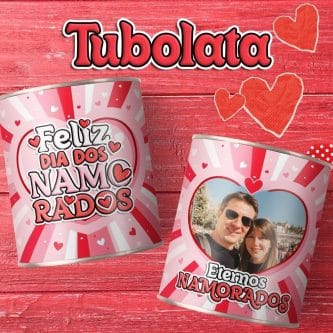 Tubolata personalizável com foto Dia dos Namorados