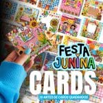 Cards impressos para festa junina artes coloridas