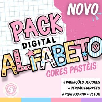 ALFABETO CORES PASTÉIS (MENINA) - Imagem 1