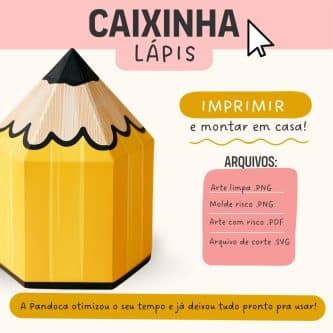 Caixa Lápis - Arquivo pronto - Imagem 1