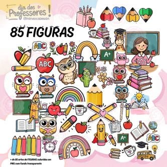 artes digitais para presentes personalizados de Dia dos professores
