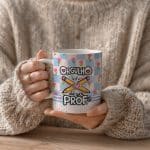 caneca com tema de professor