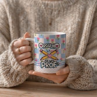 caneca com tema de professor