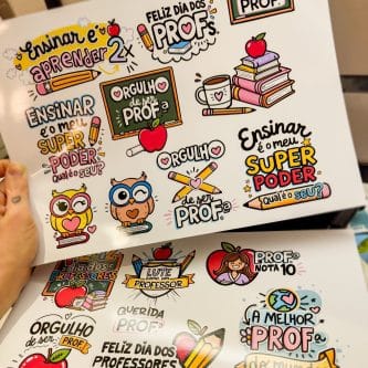 dia dos professores, artes digitais para produtos personalizados