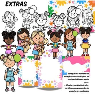 Kit Digital BONEQUINHAS (MENINAS) - Imagem 9