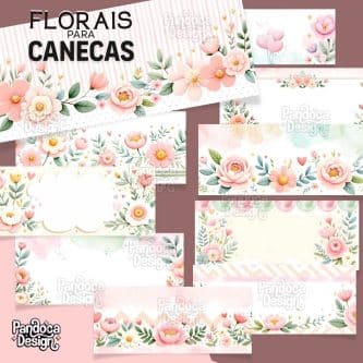 Fundos Florais para CANECAS - Imagem 2