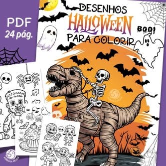 (GRATUITO) Desenhos de Colorir HALLOWEEN - Imagem 1