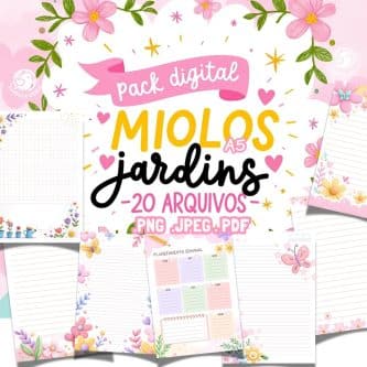 Pack 20 Miolos Caderno A5 | Jardins - Imagem 1