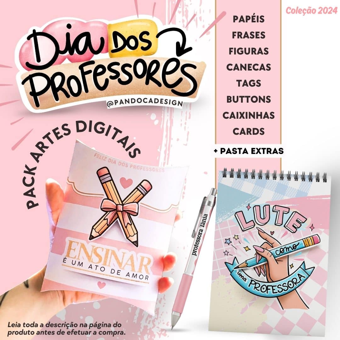 ArtesDiadosProfessores.jpeg Pack Artes Digitais - Dia Dos Professores 2024 - Imagem 1