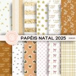 Papéis Digitais Estampados Natal 2025 - Imagem 6