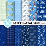 Papéis Digitais Estampados Natal 2025 - Imagem 4