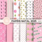 Papéis Digitais Estampados Natal 2025 - Imagem 5